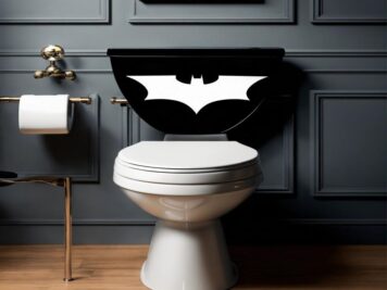 Design a toilet seat that reflects the dark and so